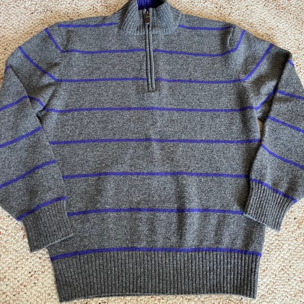 Orvis 100% lambs wool sweater 1/4 zip men’s size medium